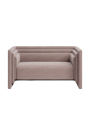   Taupe Velvet Loveseat | Oroa.com