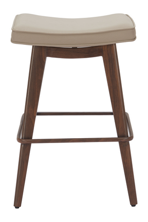   Beige Leather Seat Counter Stools (2) | Oroa.com