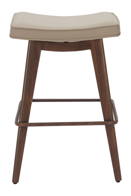   Beige Leather Seat Counter Stools (2) | Oroa.com