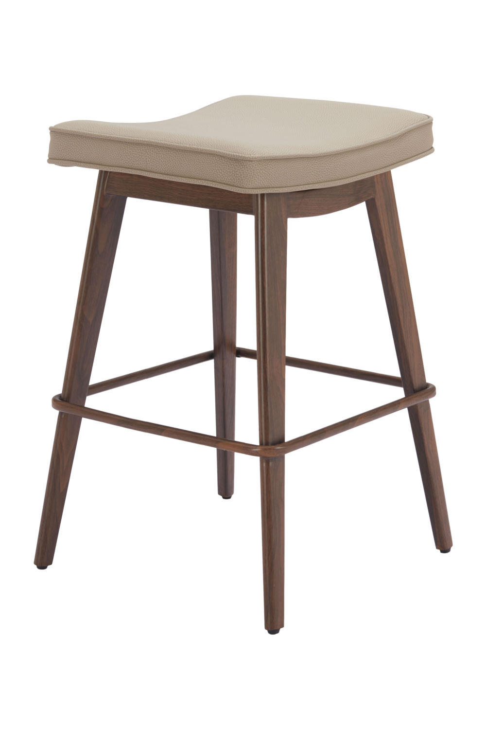   Beige Leather Seat Counter Stools (2) | Oroa.com