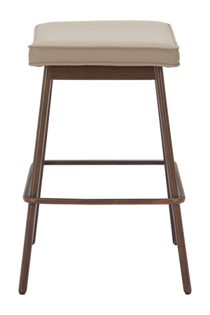   Beige Leather Seat Counter Stools (2) | Oroa.com