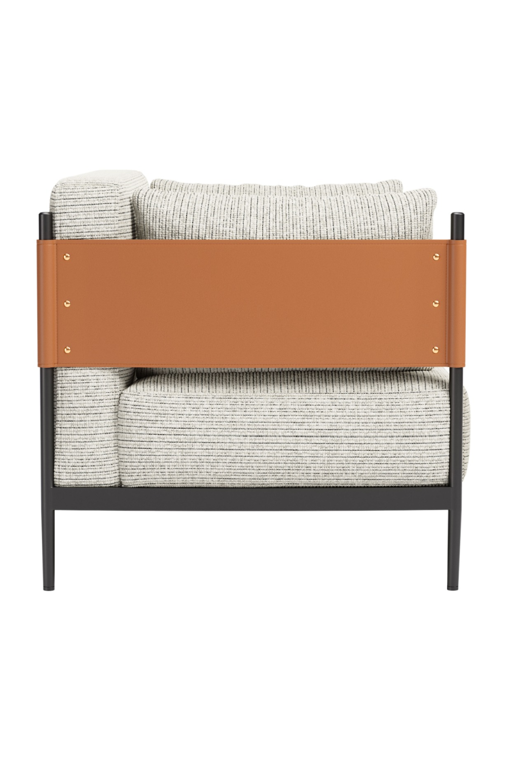   Gray Ribbed Lounge Armchair | Oroa.com