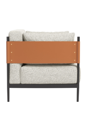   Gray Ribbed Lounge Armchair | Oroa.com