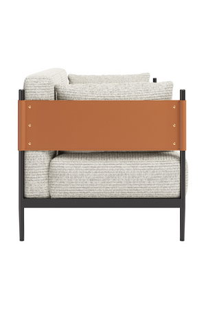   Gray Textured Fabric Loveseat | Oroa.com