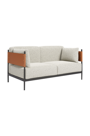   Gray Textured Fabric Loveseat | Oroa.com