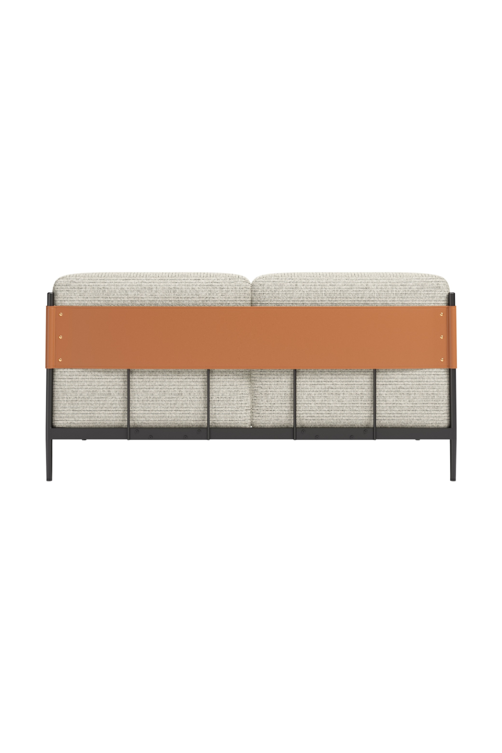   Gray Textured Fabric Loveseat | Oroa.com