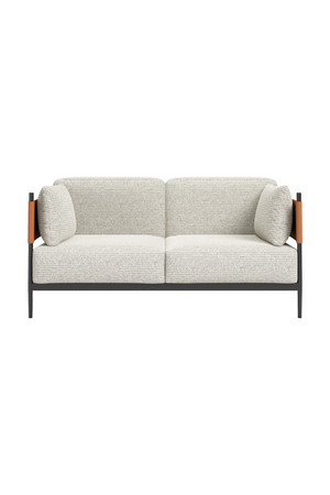  Gray Textured Fabric Loveseat | Oroa.com