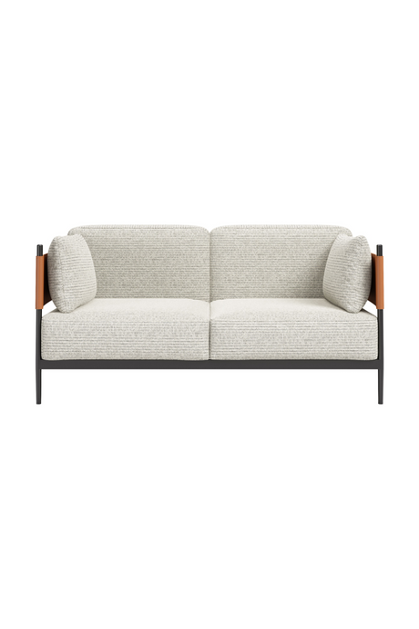   Gray Textured Fabric Loveseat | Oroa.com