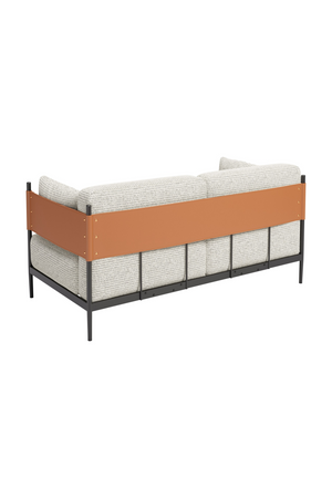  Gray Textured Fabric Loveseat | Oroa.com