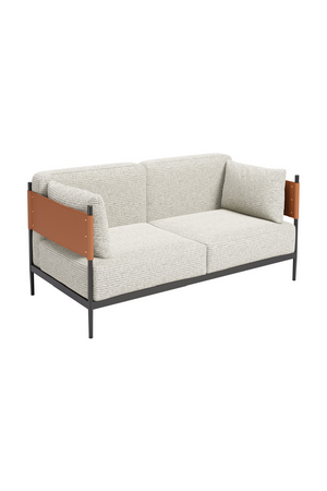   Gray Textured Fabric Loveseat | Oroa.com
