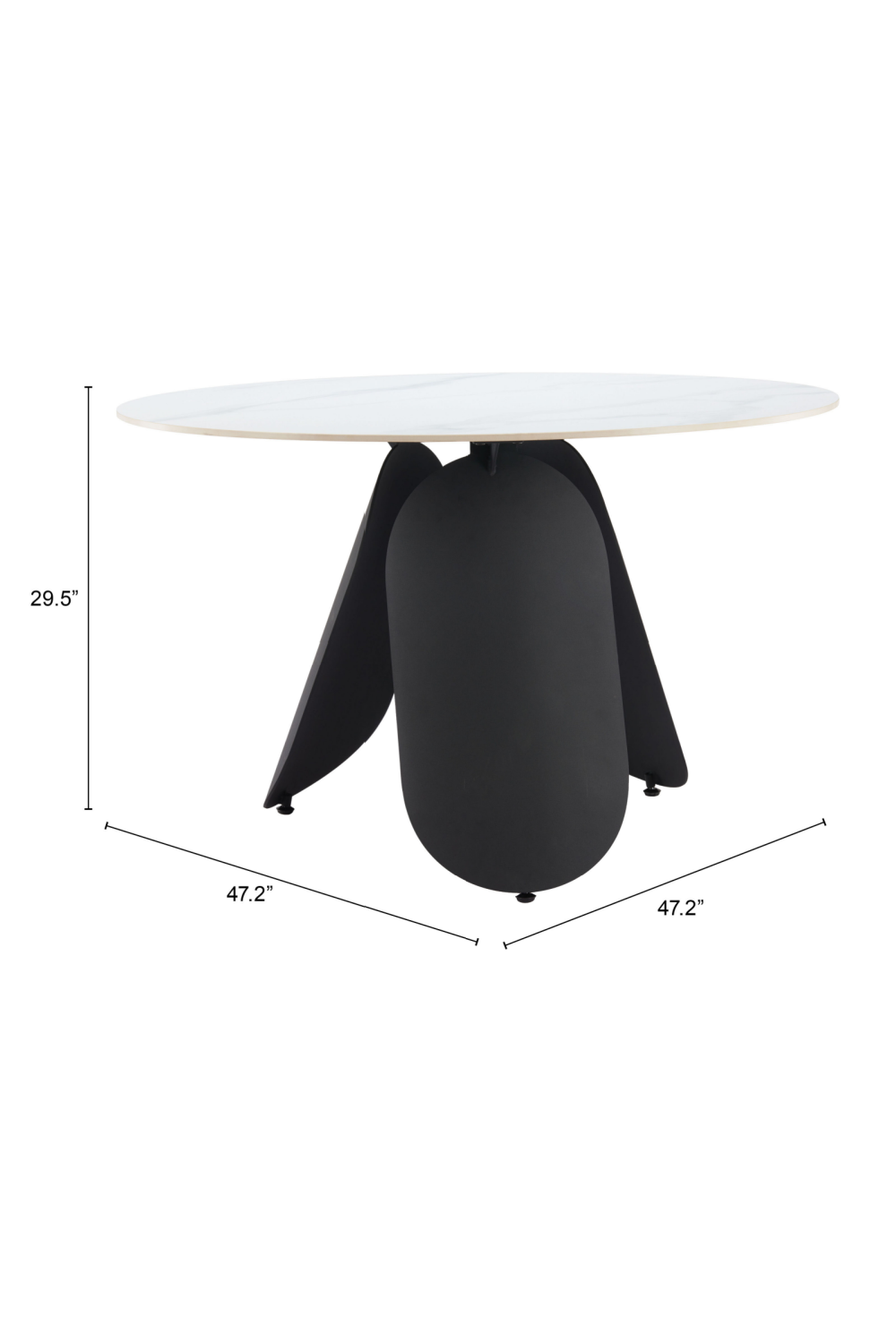   White Sintered Stone Dining Table | Oroa.com