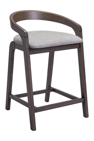   Gray Padded Seat Counter Stools (2) | Oroa.com