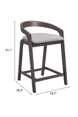   Gray Padded Seat Counter Stools (2) | Oroa.com
