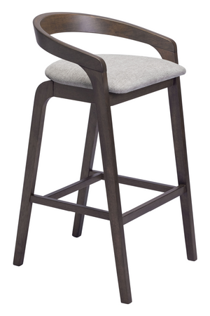   Gray Padded Seat Bar Stools (2) | Oroa.com