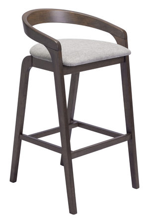   Gray Padded Seat Bar Stools (2) | Oroa.com