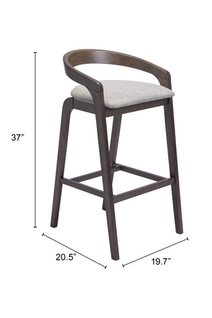  Gray Padded Seat Bar Stools (2) | Oroa.com