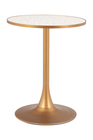   Gold Metal Pedestal Bar Table | Oroa.com
