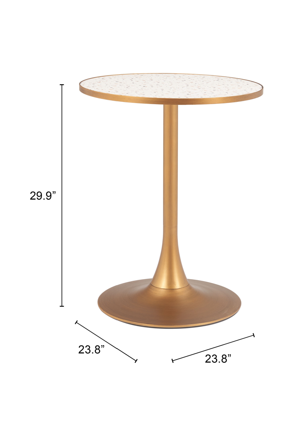   Gold Metal Pedestal Bar Table | Oroa.com
