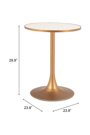   Gold Metal Pedestal Bar Table | Oroa.com