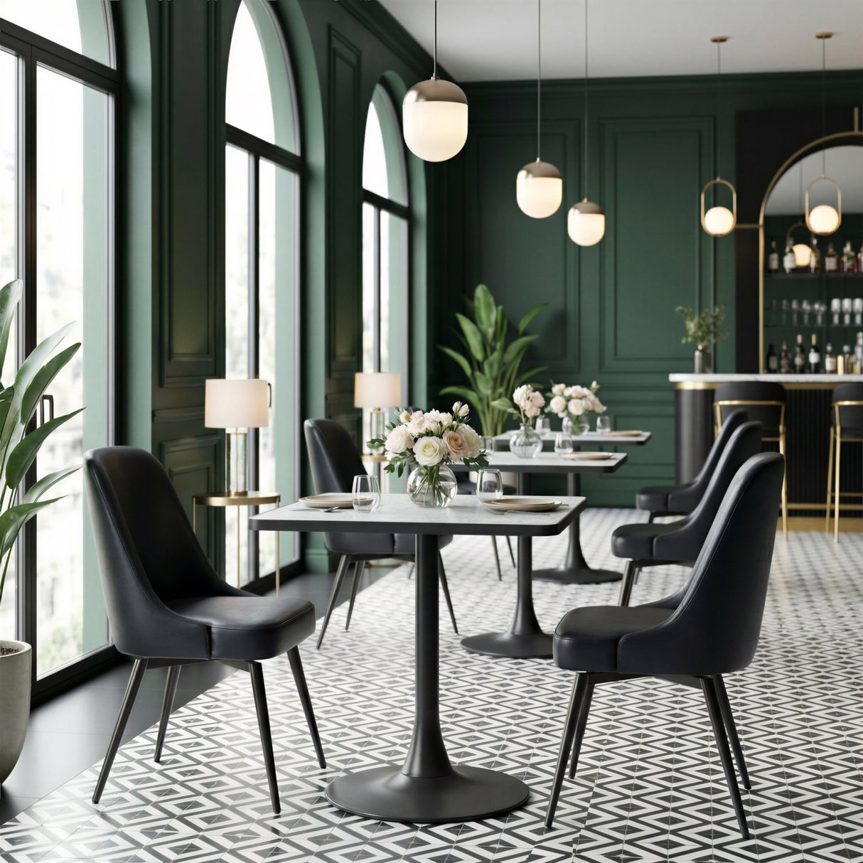   Square Terrazzo Bistro Table | Oroa.com
