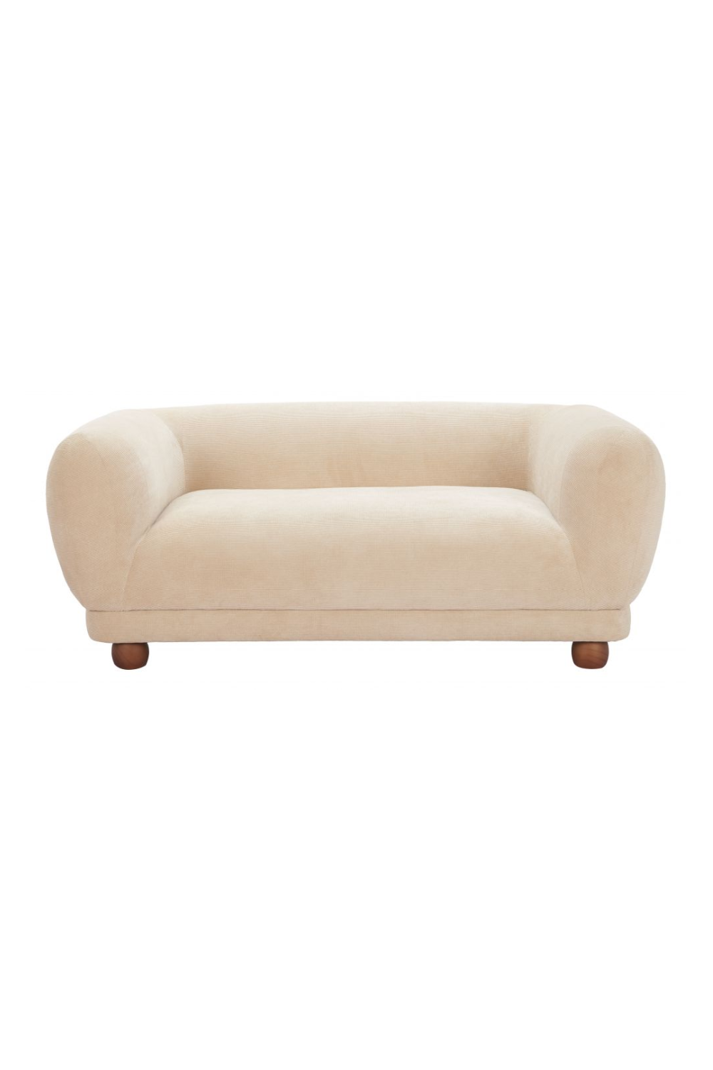   Taupe Corduroy Loveseat | Oroa.com