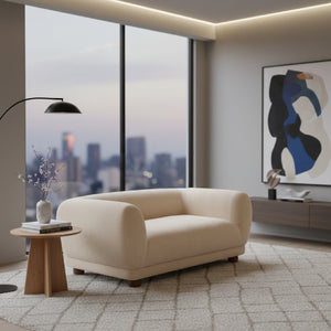   Taupe Corduroy Loveseat | Oroa.com