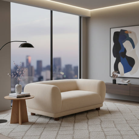   Taupe Corduroy Loveseat | Oroa.com