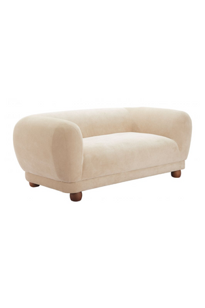   Taupe Corduroy Loveseat | Oroa.com
