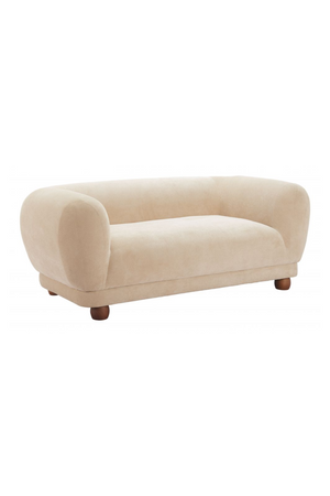   Taupe Corduroy Loveseat | Oroa.com