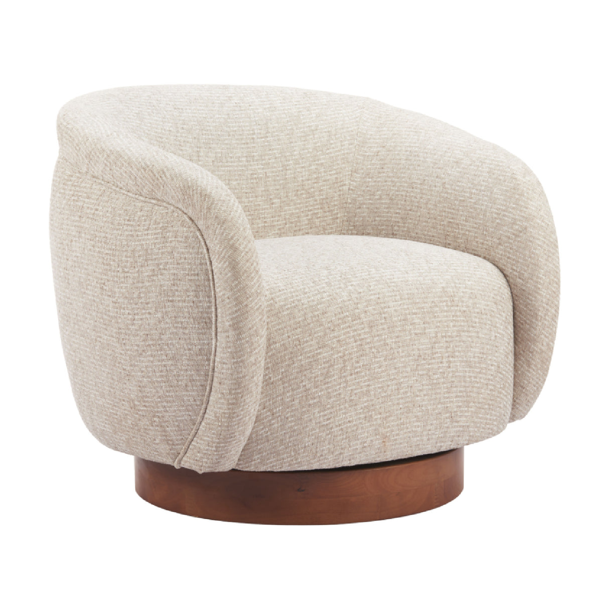   Beige Swivel Lounge Chair | Oroa.com