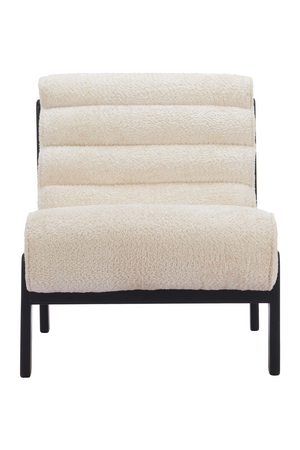   Beige Channeled-Back Lounge Chair | Oroa.com
