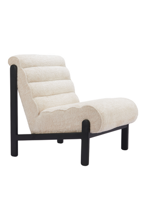   Beige Channeled-Back Lounge Chair | Oroa.com
