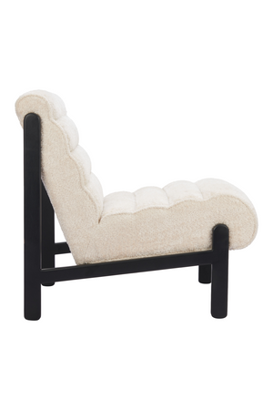   Beige Channeled-Back Lounge Chair | Oroa.com