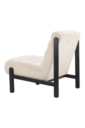   Beige Channeled-Back Lounge Chair | Oroa.com