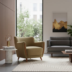   Green Corduroy Lounge Chair | Oroa.com