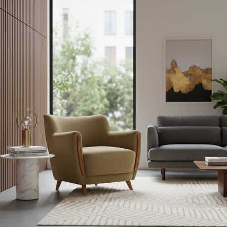   Green Corduroy Lounge Chair | Oroa.com