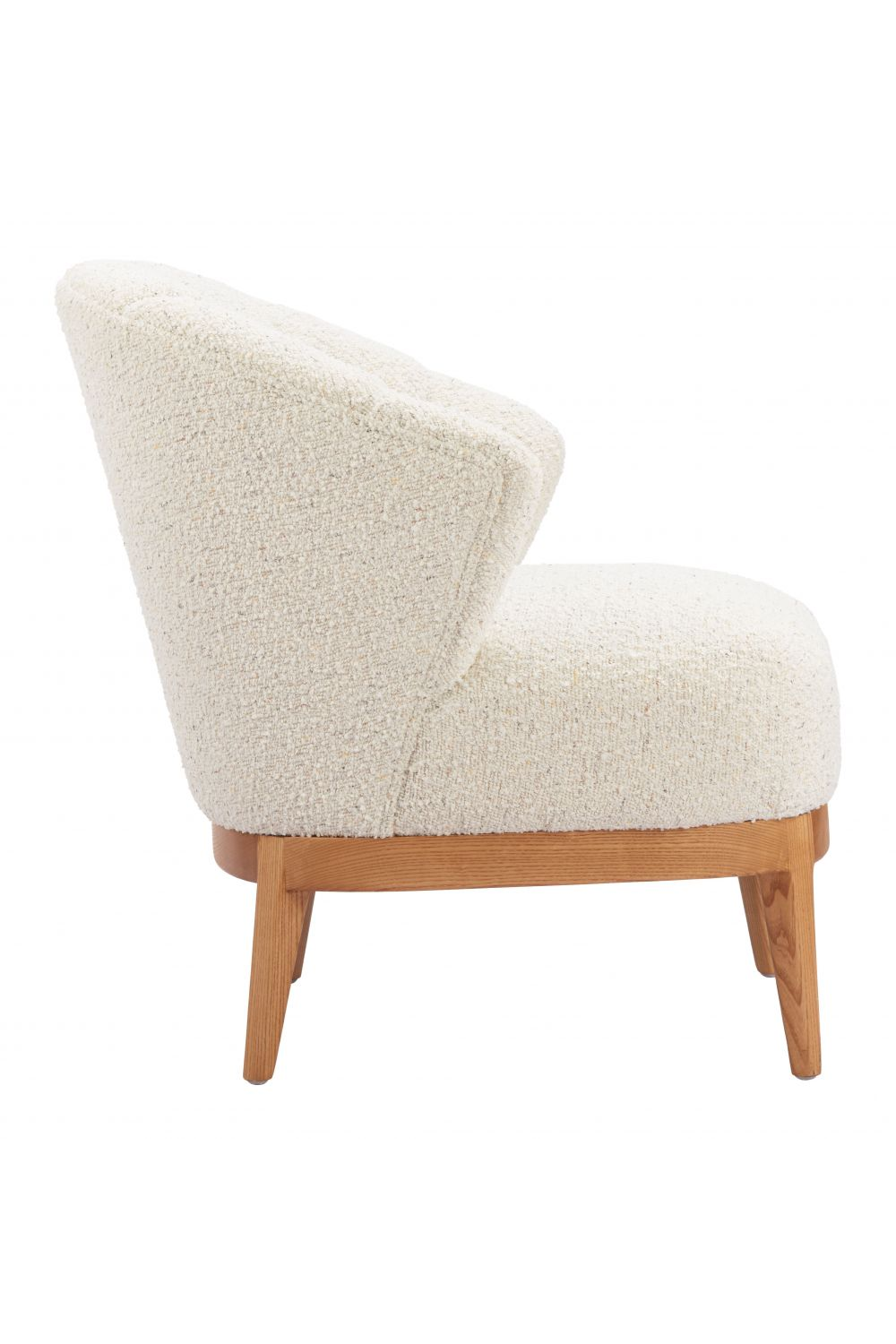   Beige Curved-Back Lounge Chair | Oroa.com