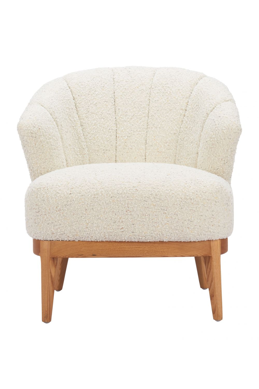   Beige Curved-Back Lounge Chair | Oroa.com