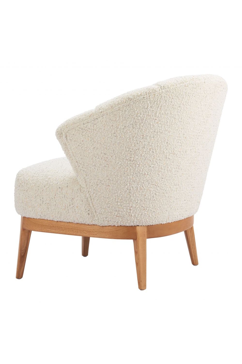   Beige Curved-Back Lounge Chair | Oroa.com