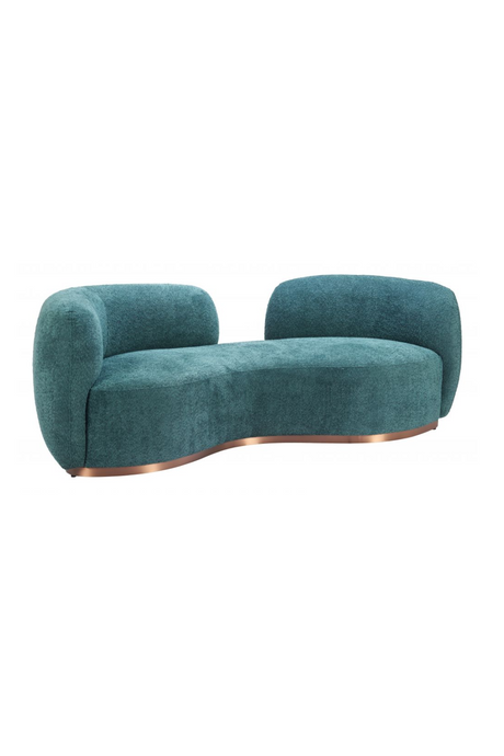   Teal Colored Curved Sofa | Oroa.com