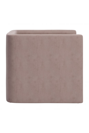  Taupe Velvet Angular Lounge Chair | Oroa.com