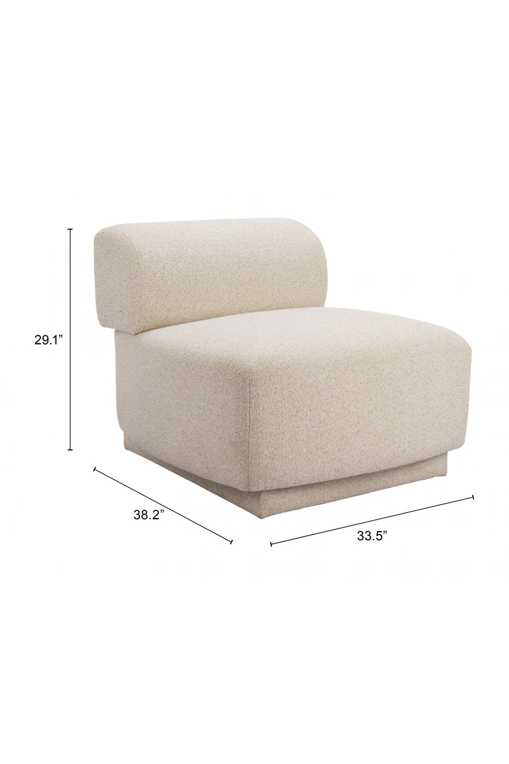   Beige Minimalist Accent Chair | Oroa.com