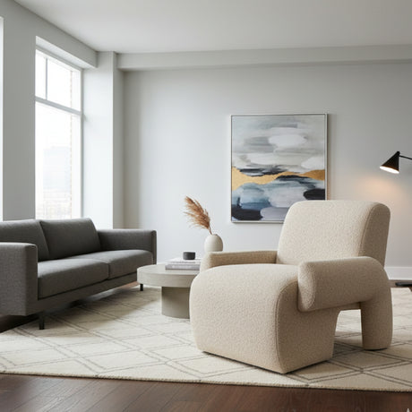   Beige Contemporary Accent Chair | Oroa.com