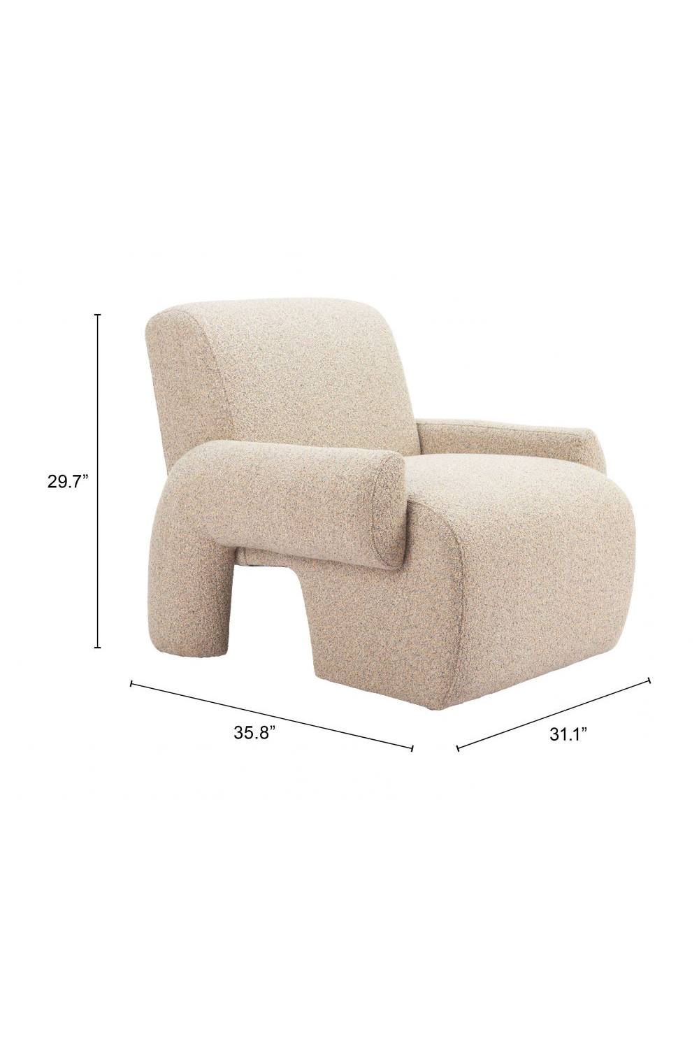   Beige Contemporary Accent Chair | Oroa.com