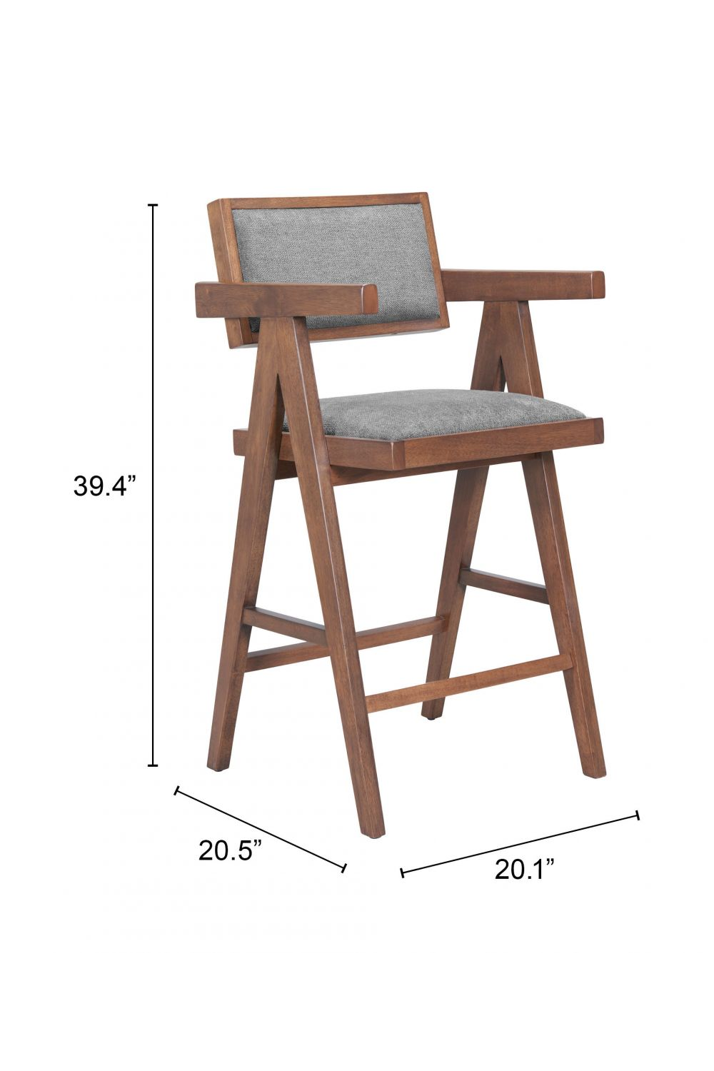   Rubberwood Framed Counter Stools (2) | Oroa.com