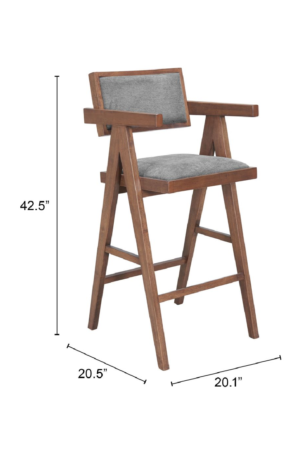   Rubberwood Framed Bar Stools (2) | Oroa.com