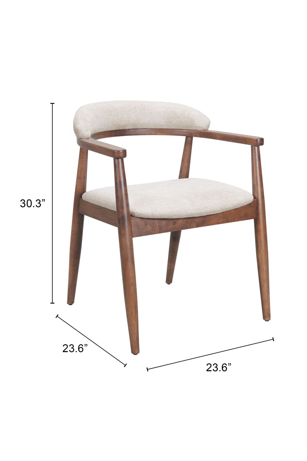   Wood Framed Beige Dining Chair | Oroa.com