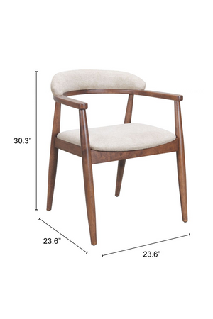   Wood Framed Beige Dining Chair | Oroa.com