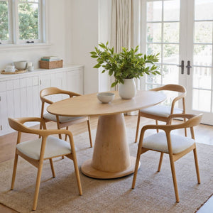   Oval Rubberwood Dining Table | Oroa.com