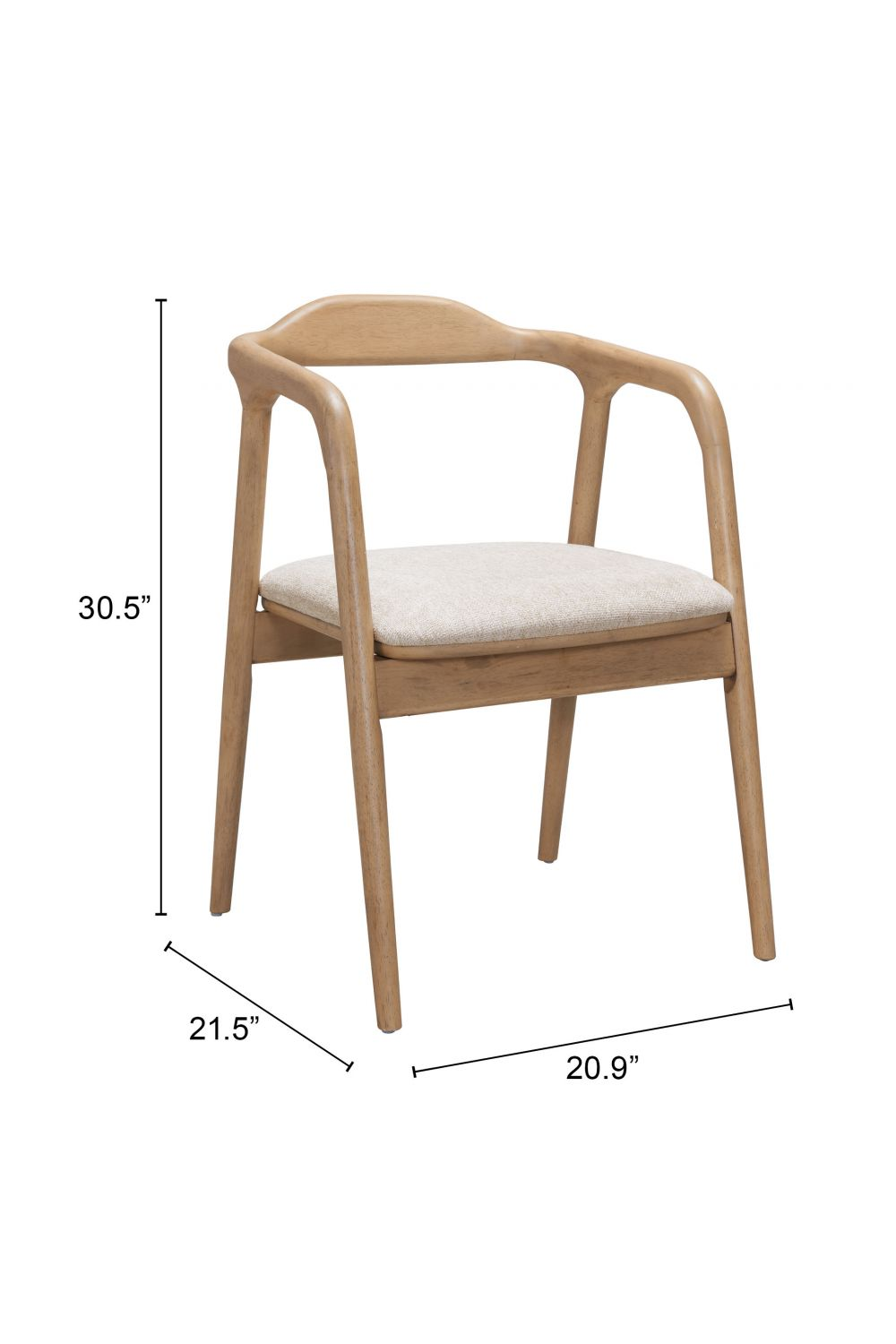   Beige Seat Dining Chair | Oroa.com
